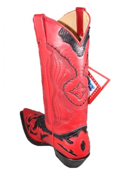 DESPERADO ROUGE- PYTHON NOIR FEMME