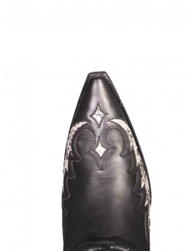 PHOENIX COWHIDE BLACK WITH PRINTED PYTHON WINDOWS