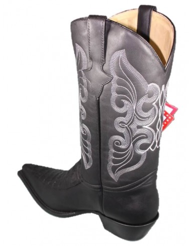 HIGH BEL'AIR BOOTS BLACK GENUINE CROCODILE AND COWHIDE