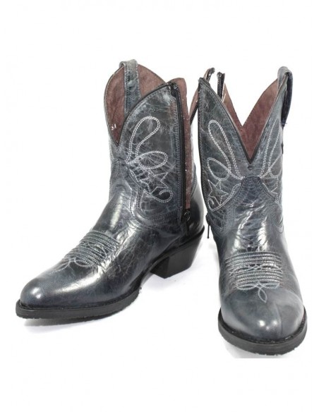 STELLA ZIP BLACK COWHIDE