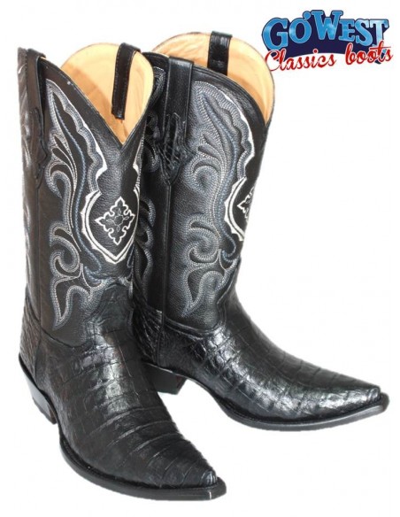 PANCIA DI COCCODRILLO CHIHUAHUA (pancia) NERO UOMO GOWEST SANTIAG