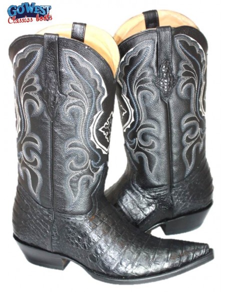 CHIHUAHUA CROCODILE BELLY (ventre) NOIR HOMME GOWEST SANTIAG