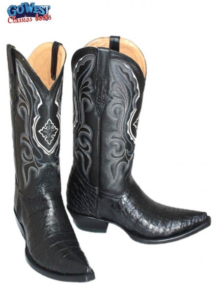 CHIHUAHUA CROCODILE BELLY (ventre) NOIR HOMME GOWEST SANTIAG