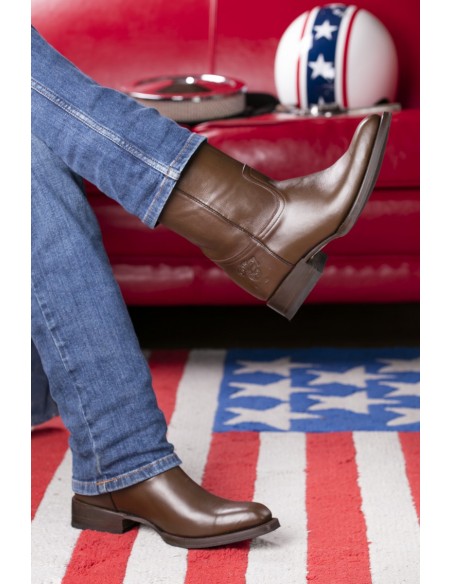 LAFAYETTE BOTTES GOWEST CUIR VACHETTE NORMAL CAFÉ NATUREL