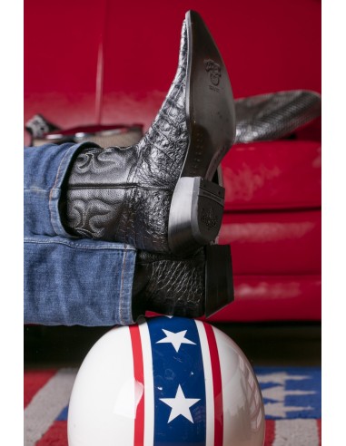 CHIHUAHUA CROCODILE BELLY (ventre) NOIR HOMME GOWEST SANTIAG