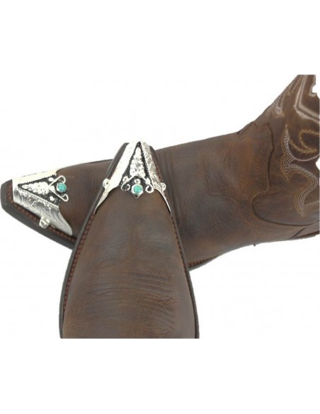 POINTES DE BOTTES PERLE GRAND MODELE BLEU TURQUOISE