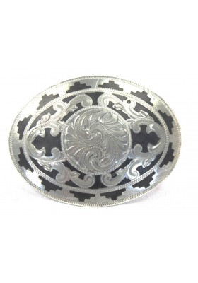 BOUCLE ARGENT FOND NOIR SANS FIGURINE