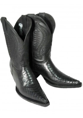 AGATA IMITATION PYTHON NOIR FEMME GOWEST SANTIAG 2