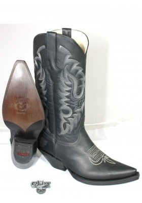 VESTITO IN PELLE NERA DI NOGALES