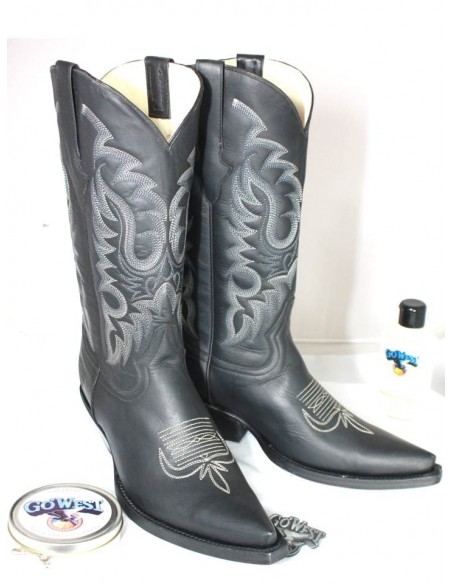 VESTITO IN PELLE NERA DI NOGALES