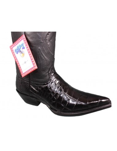 CHIHUAHUA CROCODILE BELLY (ventre) NOIR HOMME GOWEST SANTIAG