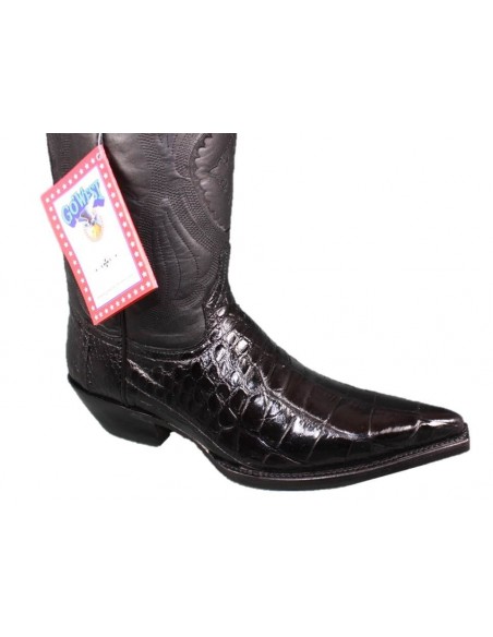 CHIHUAHUA AMERICAN ALLIGATOR BELLY (ventre) NOIR HOMME GOWEST SANTIAG