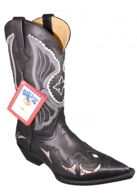 RIPORTO BLACK COWHIDE WITH NATURAL PYTHON WINDOWS