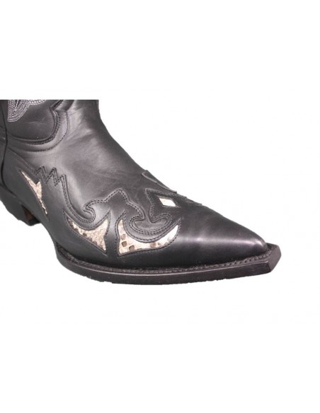 RIPORTO NOIR PYTHON HOMME GOWEST SANTIAG