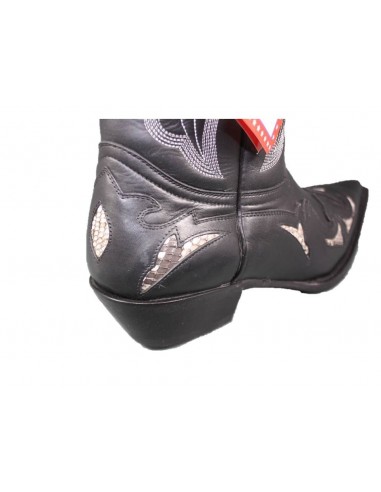 RIPORTO NOIR PYTHON HOMME GOWEST SANTIAG