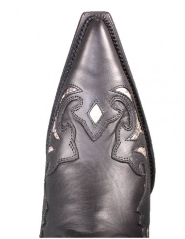 RIPORTO BLACK COWHIDE WITH NATURAL PYTHON WINDOWS