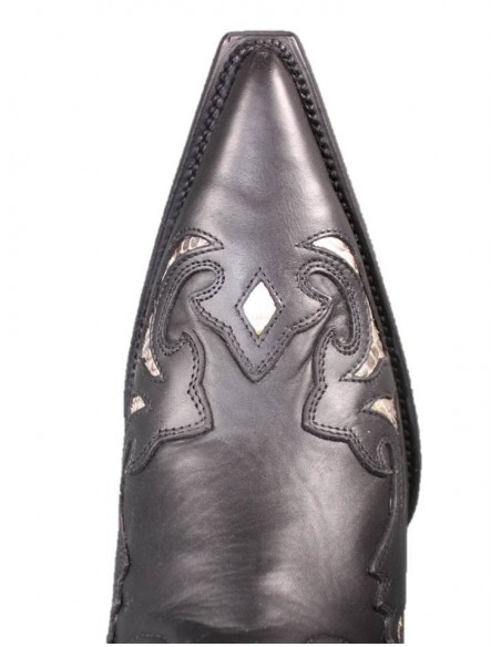 RIPORTO NOIR PYTHON HOMME GOWEST SANTIAG