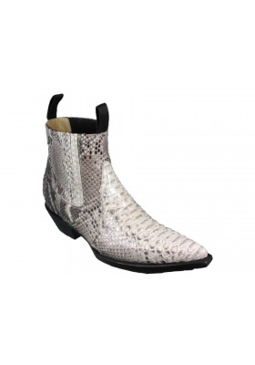 LUIS ANKLE ELASTIC BOOTS NATURAL GENUINEPYTHON SKIN Go west Boots