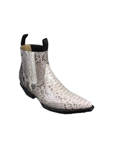 LUIS ANKLE ELASTIC BOOTS NATURAL GENUINEPYTHON SKIN