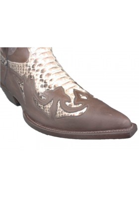 DESPERADO MAN NATURAL PYTHON AND CRAZY BROWN COWHIDE LEATHER 2