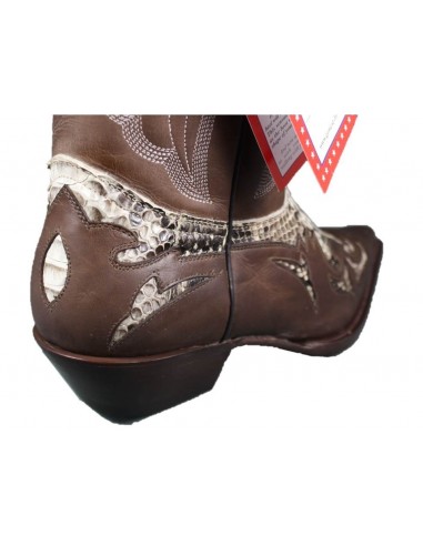 DESPERADO MAN NATURAL PYTHON AND CRAZY BROWN COWHIDE LEATHER