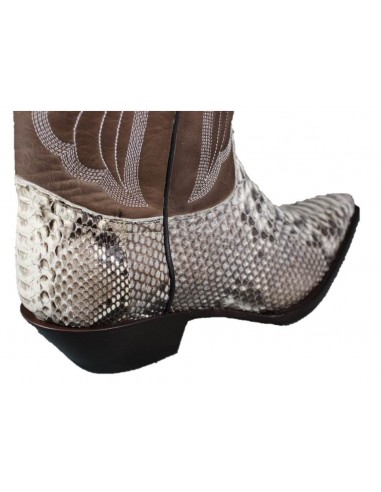 EL CAMINO NATURAL GENUINE PYTHON SKIN AND BROWN UPPER