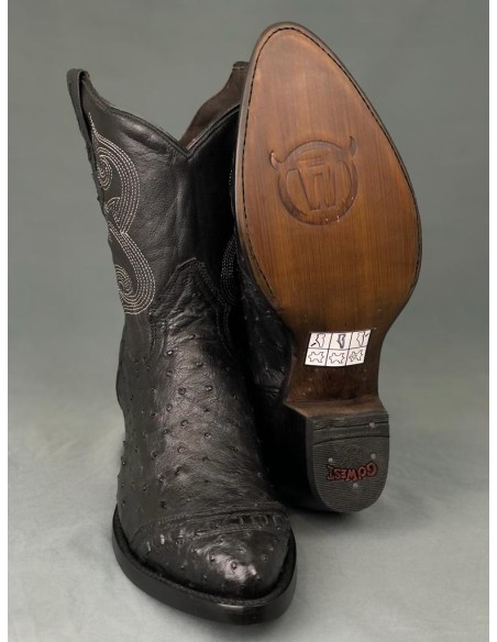 IBIZA AUTRUCHE NOIR FEMME GOWEST