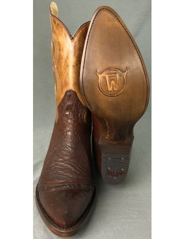 IBIZA AUTRUCHE MIEL/CAFE FEMME GOWEST