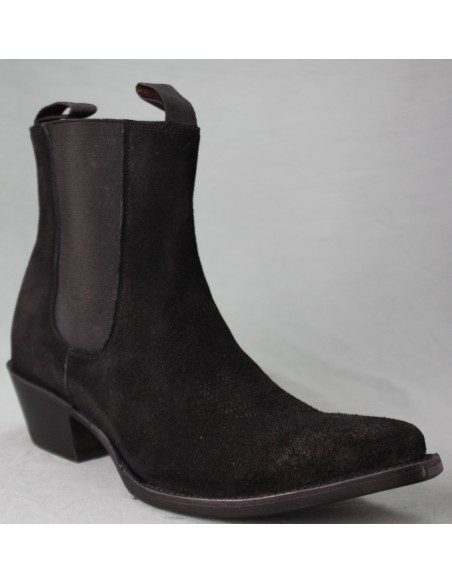 SARA NUBUCK BLACK LADY COWHIDE GOWEST SANTIAG