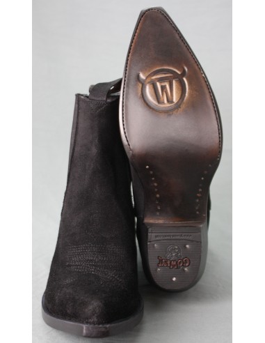 SARA NUBUCK BLACK LADY COWHIDE GOWEST SANTIAG