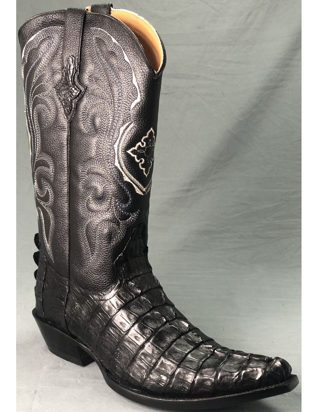 Black crocodile cowboy boots online