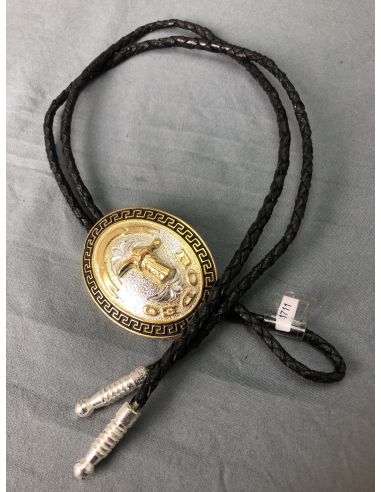 CRAVATTA BOLO ORO SFONDO ARGENTO MODELLO RODEO GOWEST SANTIAGS