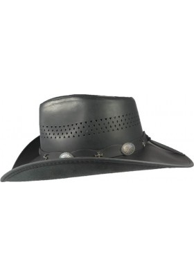 CAPPELLO IN PELLE NERA ANGELES 2