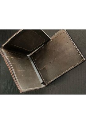 SIMPLE BROWN OSTRICH WALLET 2