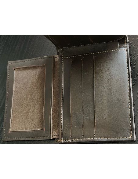 CARTERA SIMPLE DE AVESTRUZ MARRÓN