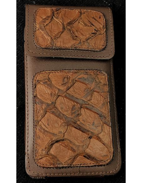 HOUSSE TELEPHONE UNIVERSELLE PIRARUCU MARRON