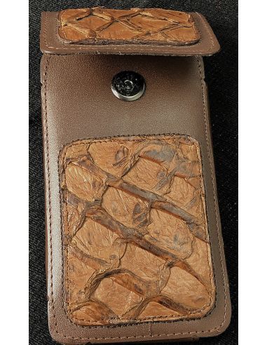 HOUSSE TELEPHONE UNIVERSELLE PIRARUCU MARRON