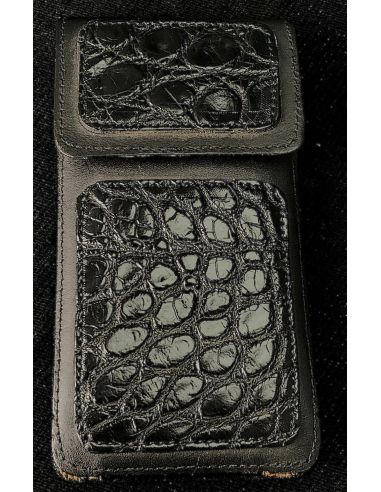 HOUSSE TELEPHONE UNIVERSELLE CROCODILE NOIR