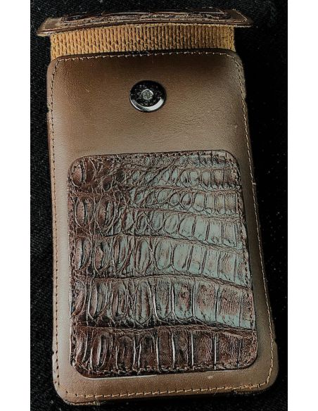 copy of CUSTODIA UNIVERSALE PER TELEFONO IN COCCODRILLO NERO