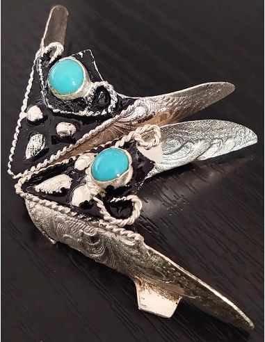 PUNTAS PARA BOTAS DE PERLA TURQUESA PEQUEÑA