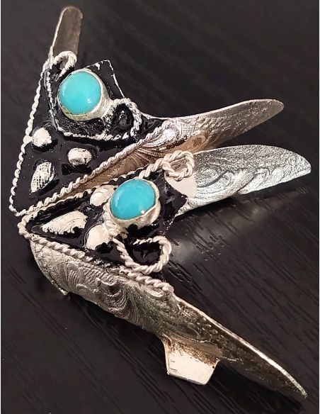 SMALL TURQUOISE PEARL BOOT TIPS