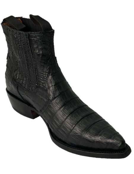 copy of LUIS ANKLE ELASTIC BOOTS BLACK GENUINE PYTHON SKIN
