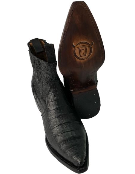 copy of LUIS ANKLE ELASTIC BOOTS BLACK GENUINE PYTHON SKIN