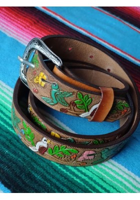 CEINTURE CUIR GRAVÉ GOWEST 2