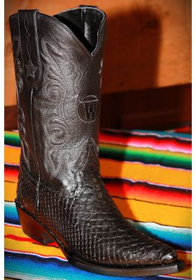 copy of EL CAMINO GENUINE NATURAL PYTHON SKIN AND BLACK UPPER 2