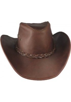 FRISCO BROWN LEATHER HAT