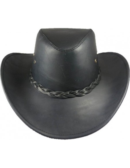 SOMBRERO FRISCO DE PIEL NEGRO