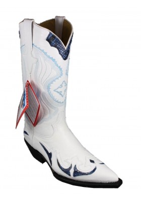 RIPORTO BLANCHE PYTHON BLEU FEMME GOWEST SANTIAG