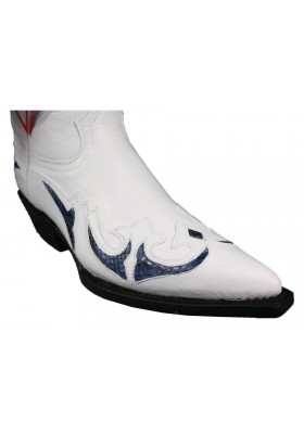 RIPORTO BLANCHE PYTHON BLEU FEMME GOWEST SANTIAG 2