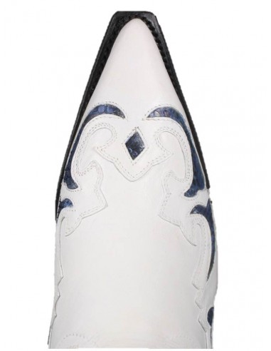 RIPORTO BLANCHE PYTHON BLEU FEMME GOWEST SANTIAG